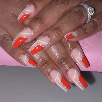 Rae Nails - Boa Hair Studio - Freehand nail design one of my favorites that she did for me. - Eyelash Service Near Me - Scottsdale, Arizona