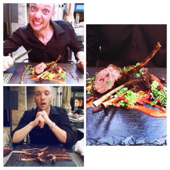 Che Ah Chi - Hubs destroying the huge rack of lamb! OMG it was gooood! - New American Near Me - Sedona, Arizona Che Ah Chi - Hubs destroying the huge rack of lamb! OMG it was gooood! - New American Near Me - Sedona, Arizona
