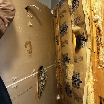 Through Fire and Flood - Wall Boards coming down after mold growth examination. - Damage Restoration Near Me