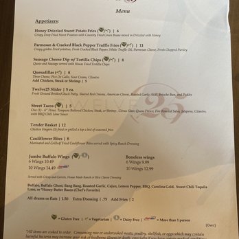 Twelve 25 - New menu! - American Near Me - Tuscaloosa, Alabama Twelve 25 - New menu! - American Near Me - Tuscaloosa, Alabama