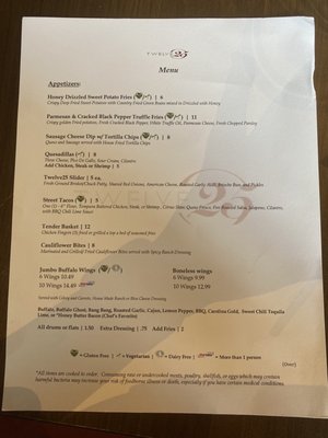 Menu photo 4 Twelve 25 Tuscaloosa, AL Menu photo 4 Twelve 25 Tuscaloosa, AL