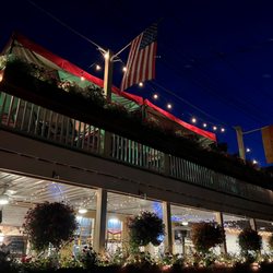 Pioneer Patio Lights at Night
