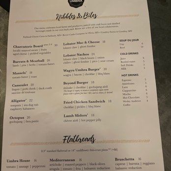 Umbra - Menu - New American Near Me - Minneapolis, Minnesota Umbra - Menu - New American Near Me - Minneapolis, Minnesota