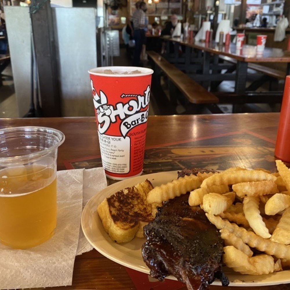 Shorty's BBQ - Half rack baby back ribs and fries - Southern Near Me - Miami, Florida