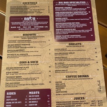 Big Bad Breakfast - Franklin - Menu - Breakfast & Brunch Near Me - Franklin, Tennessee