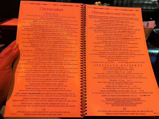 Menu photo 1 The Cheesecake Factory Kentwood, MI