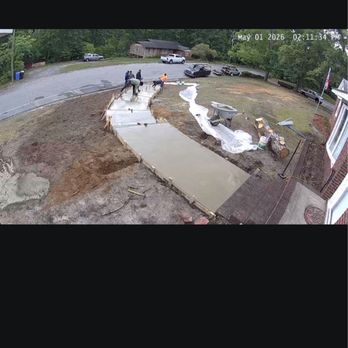 NC Outdoor Design Concrete - Picture from the house camera of them working - Masonry/Concrete Near Me NC Outdoor Design Concrete - Picture from the house camera of them working - Masonry/Concrete Near Me