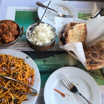 Mount Everest Restaurant - Chicken chowmen, rice, fish curry, plain naan, water, coke, and mango lasi. - Indian Near Me - Berkeley, California Mount Everest Restaurant - Chicken chowmen, rice, fish curry, plain naan, water, coke, and mango lasi. - Indian Near Me - Berkeley, California
