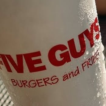 Five Guys - a close up of a glass of soda - Fast Food Near Me - Doylestown, Pennsylvania