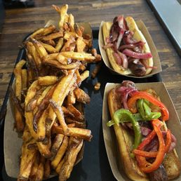 Hot dog and fries