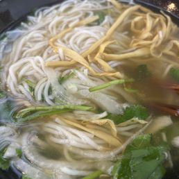 Bowl of noodles and bamboo in delicious broth. Bowl of noodles and bamboo in delicious broth.
