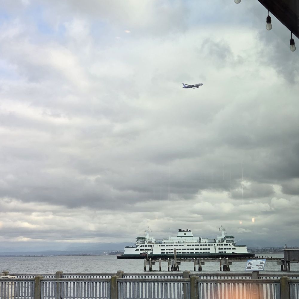 Ivar's Mukilteo Landing - The ferry passing by - Seafood Near Me - Mukilteo, Washington