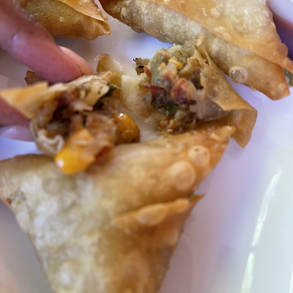 Dilla's - Inside the veggie sambusa. Yummy! - Ethiopian Near Me - Minneapolis, Minnesota