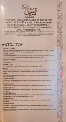 Menu photo 8 Los Reyes Bar and Grill Wildomar, CA Menu photo 8 Los Reyes Bar and Grill Wildomar, CA