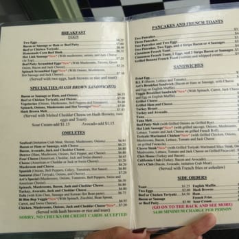 Art's Cafe - Menu (inside) - Diners Near Me - San Francisco, California Art's Cafe - Menu (inside) - Diners Near Me - San Francisco, California