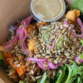 MJ's Cafe - The birdie salad to go.  Absolutely amazing - Vegan Near Me - Baton Rouge, Louisiana