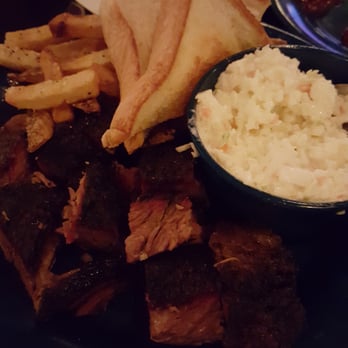 MOJO Hogtown Bar-B-Que - Burnt ends, fries, and cole slaw. - Barbeque Near Me - Gainesville, Florida