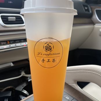 J's Confections - Passion fruit green tea with real passion fruit seeds which I love. Great tea flavor. - Bakeries Near Me - Flushing, New York