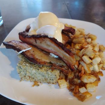 Egg - Pork belly cornbread benedict - Breakfast & Brunch Near Me - Saint Louis, Missouri