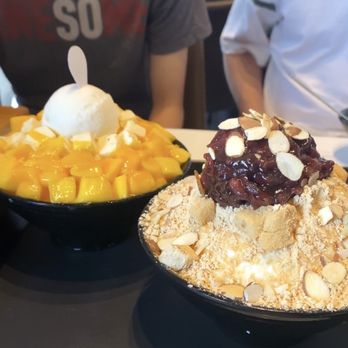 Sulbing - apple mango cheese and injeolmi with red bean - Desserts Near Me - Santa Clara, California Sulbing - apple mango cheese and injeolmi with red bean - Desserts Near Me - Santa Clara, California