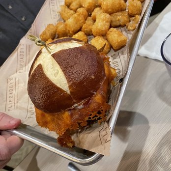 Flipdaddy's - Mac Daddy with tater tots - Burgers Near Me - Corydon, Indiana
