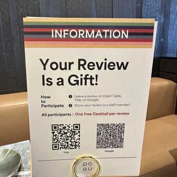 POGU - A sign ask you to write a positive review for a free drink. No. Thank you! - Korean Near Me - Daly City, California POGU - A sign ask you to write a positive review for a free drink. No. Thank you! - Korean Near Me - Daly City, California
