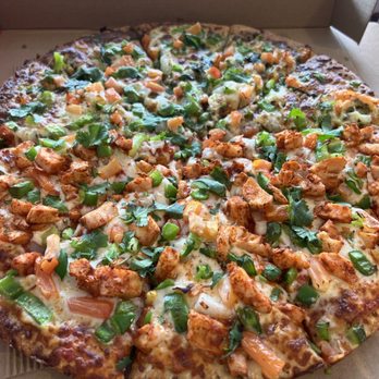 Pizza 64 - Tandoori chicken pizza half and other half is pesto veggie pizza - Chicken Wings Near Me - Port Coquitlam, British Columbia Pizza 64 - Tandoori chicken pizza half and other half is pesto veggie pizza - Chicken Wings Near Me - Port Coquitlam, British Columbia