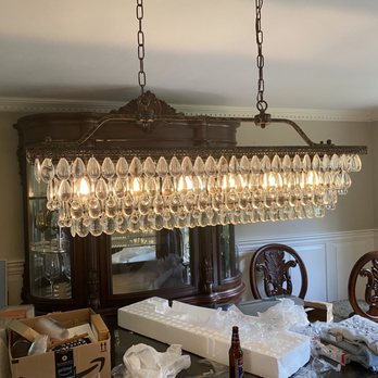 David Cassidy Master Electrician - Finished product...each crystal was hung individually by David - Electricians Near Me