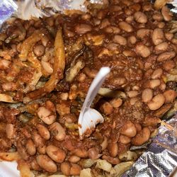 Pat's Drive In - Family of four deal , 4 chili dogs Xl chili cheese fries loaded with beans chile onions packed with pats unique flavors.