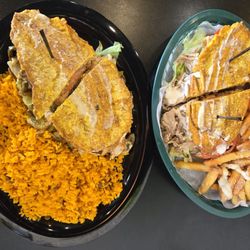 Jibarito Time  Chicago Style Plantain Sandwiches - Chipotle Chicken and lechon slow cook pork