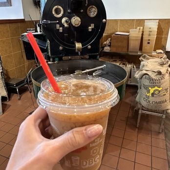 Dunn Brothers Coffee - Iced Caramel Banana Latte - Coffee & Tea Near Me - Hopkins, Minnesota