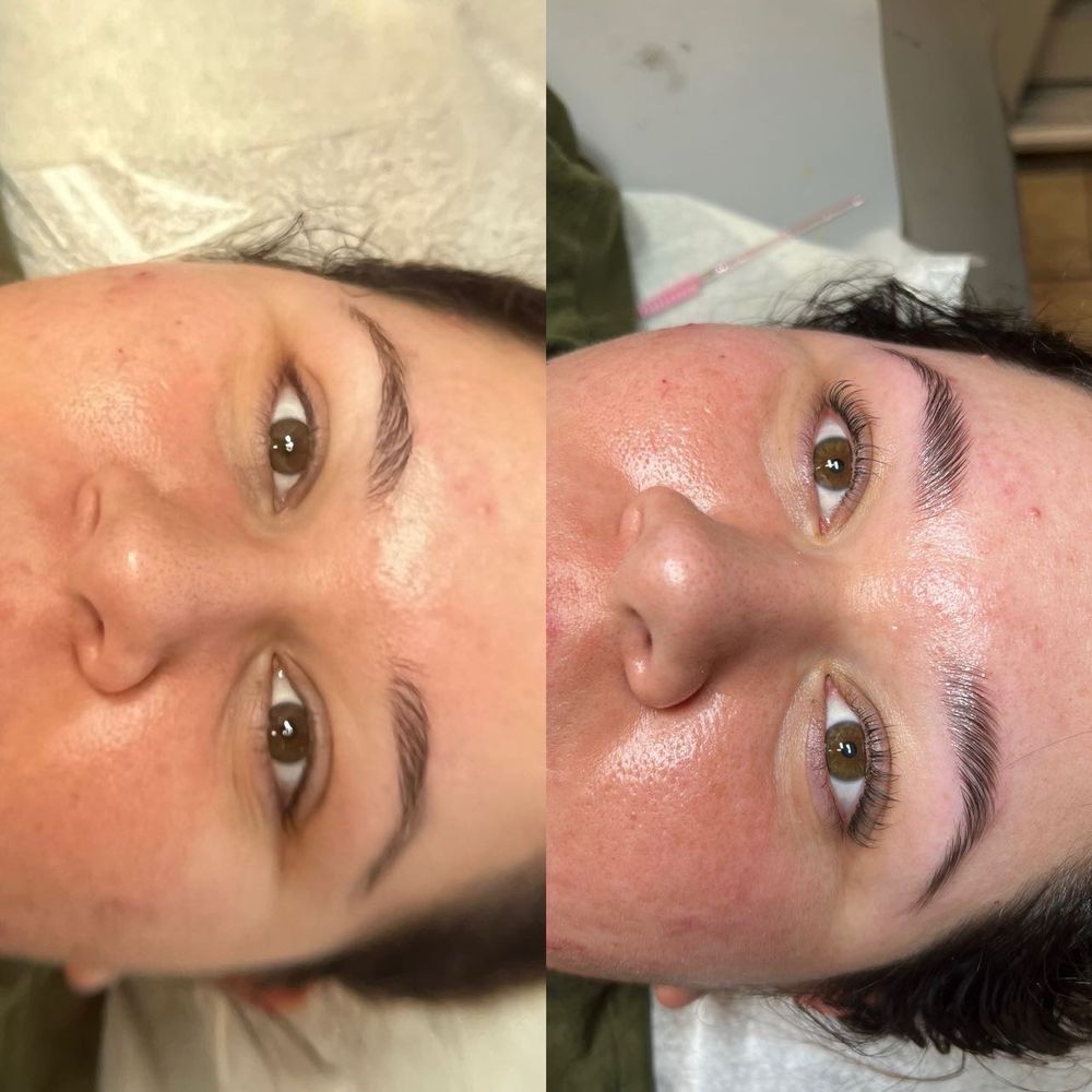 Before and after of lashes and brows Before and after of lashes and brows