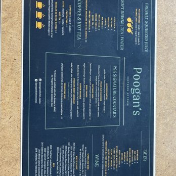 Poogan's Southern Kitchen - Back of the menu at Poogan's Southern Kitchen - Breakfast & Brunch Near Me - Summerville, South Carolina