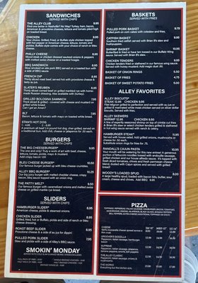Menu photo 3 Alley Pub Nashville, TN