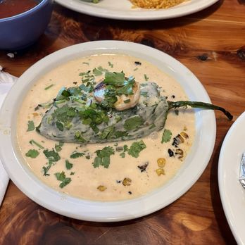 Guad's - Poblano.... It's a shrimp and corn stuffed poblano pepper it is delicious! - Mexican Near Me - Portsmouth, Virginia Guad's - Poblano.... It's a shrimp and corn stuffed poblano pepper it is delicious! - Mexican Near Me - Portsmouth, Virginia