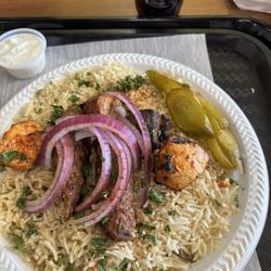 Little Aladdin Mediterranean Grill - Mixed Kebab O Rice