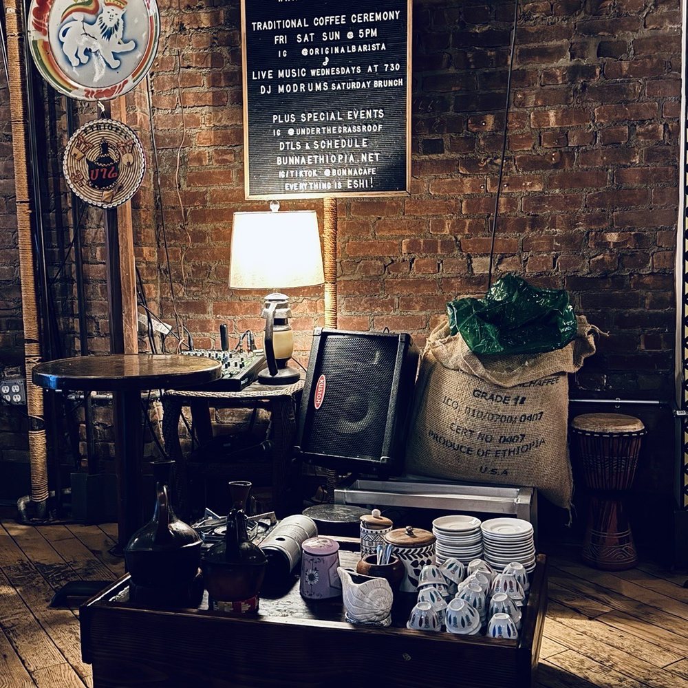 Bunna Cafe - Ceremonial Coffee station - Ethiopian Near Me - Brooklyn, New York Bunna Cafe - Ceremonial Coffee station - Ethiopian Near Me - Brooklyn, New York
