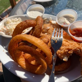 Maple on the Lake - Onion rings and fried fish for lunch. - American Near Me - East Berne, New York