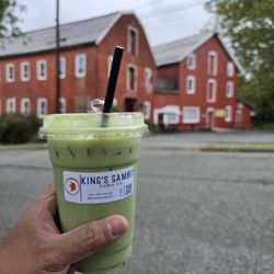 King's Gambit Coffee - Iced Matcha Latte