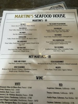 Menu photo 1 Martini's Fredericksburg, TX Menu photo 1 Martini's Fredericksburg, TX