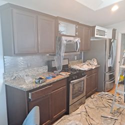 Native Design Painting - Old Cabinets before painting