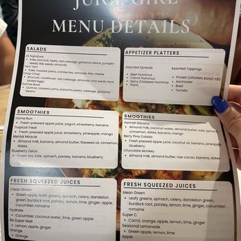 Juice Girl - Catering menu - Juice Bars & Smoothies Near Me - Mill Valley, California