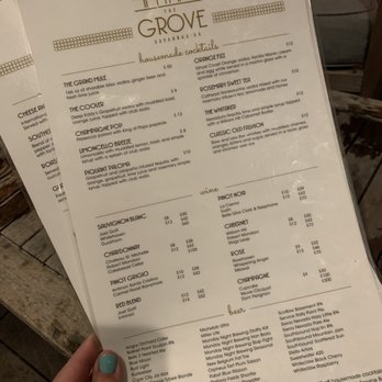The Grove - Menu - Bars Near Me - Savannah, Georgia The Grove - Menu - Bars Near Me - Savannah, Georgia