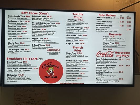 Menu photo 1 Valerie’s taco shop Euless, TX Menu photo 1 Valerie’s taco shop Euless, TX
