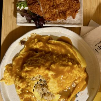 Kyuramen - Pork Tonkatsu Omurice with curry sauce - Ramen Near Me - Strongsville, Ohio Kyuramen - Pork Tonkatsu Omurice with curry sauce - Ramen Near Me - Strongsville, Ohio