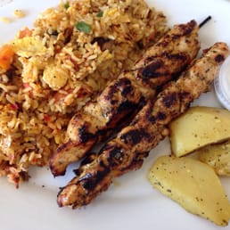 Juicy, tender chicken souvlaki meal - cost only around $12. It was delicious!!! Will return to eat again. Juicy, tender chicken souvlaki meal - cost only around $12. It was delicious!!! Will return to eat again.