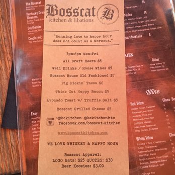 Bosscat Kitchen & Libations - Happy hour menu - New American Near Me - Irvine, California