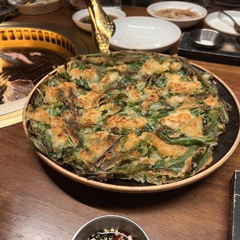 Nubiani - Shrimp and chive pancake - Korean Near Me - New York, New York Nubiani - Shrimp and chive pancake - Korean Near Me - New York, New York