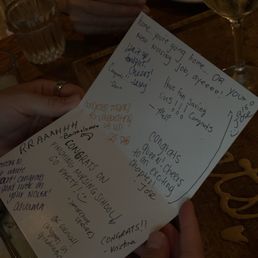 Hand written card from the team congratulating my girlfriend on graduating nursing school Hand written card from the team congratulating my girlfriend on graduating nursing school