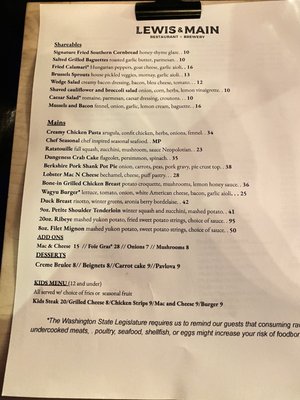 Menu photo 2 Lewis & Main Monroe, WA Menu photo 2 Lewis & Main Monroe, WA